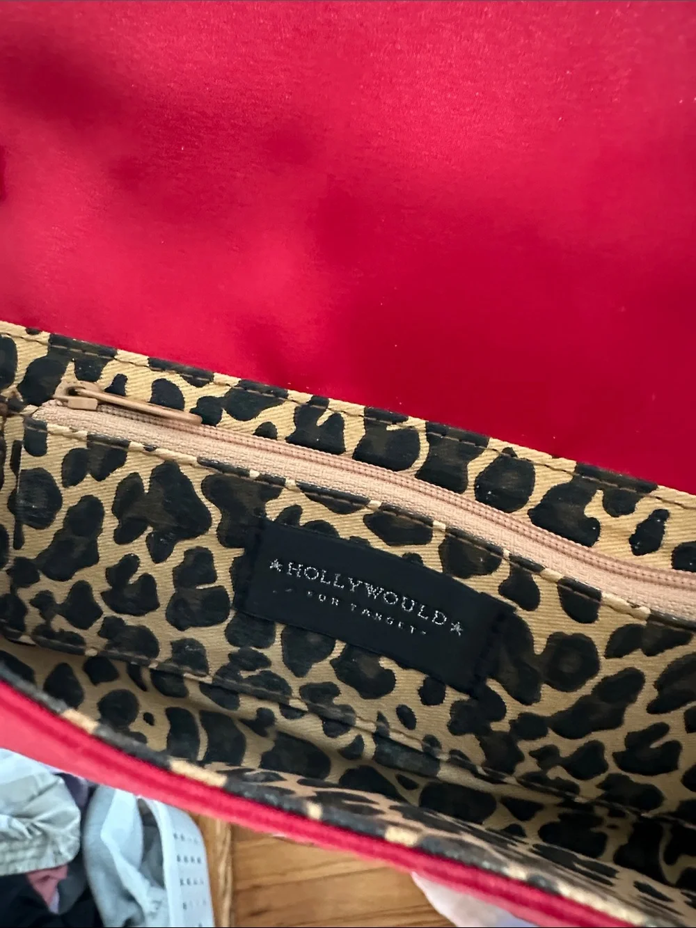 Red Satin Bow Clutch Bag